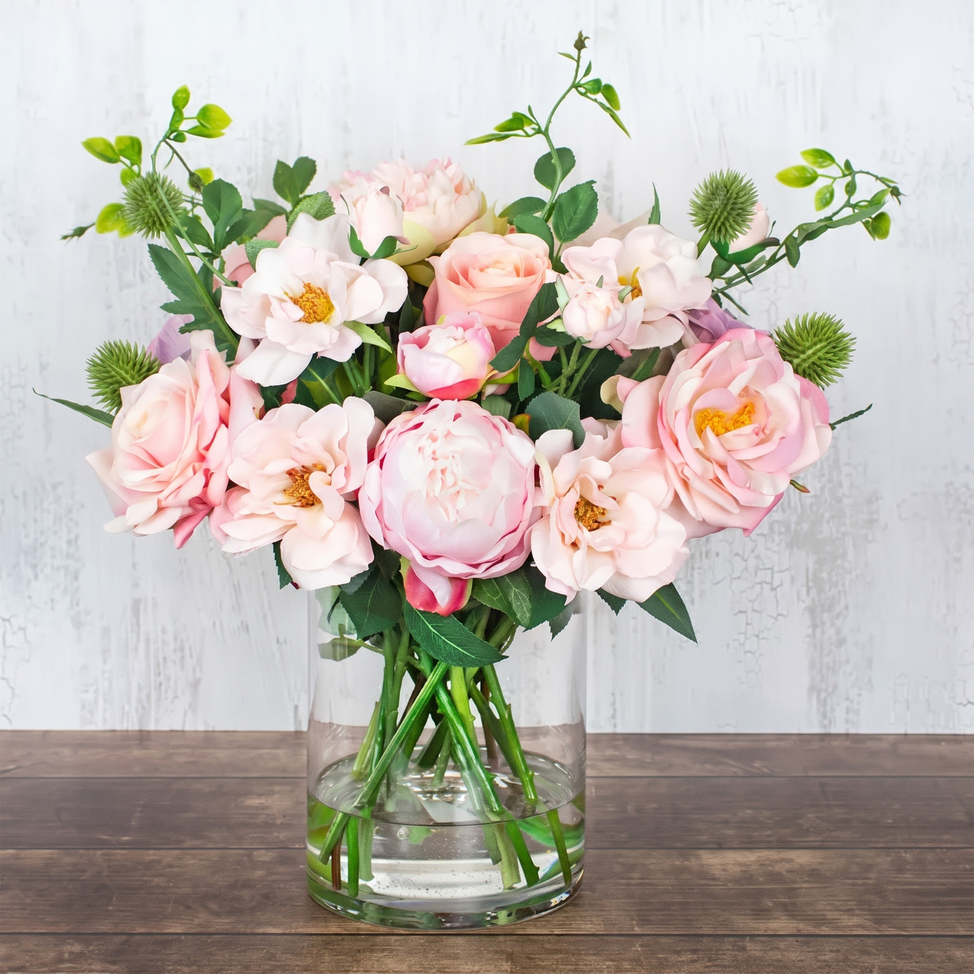 Mixed Pink Rose & Peony Arrangement
