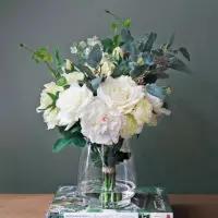 Mixed Cream Rose & Peony Arrangement - Image 3