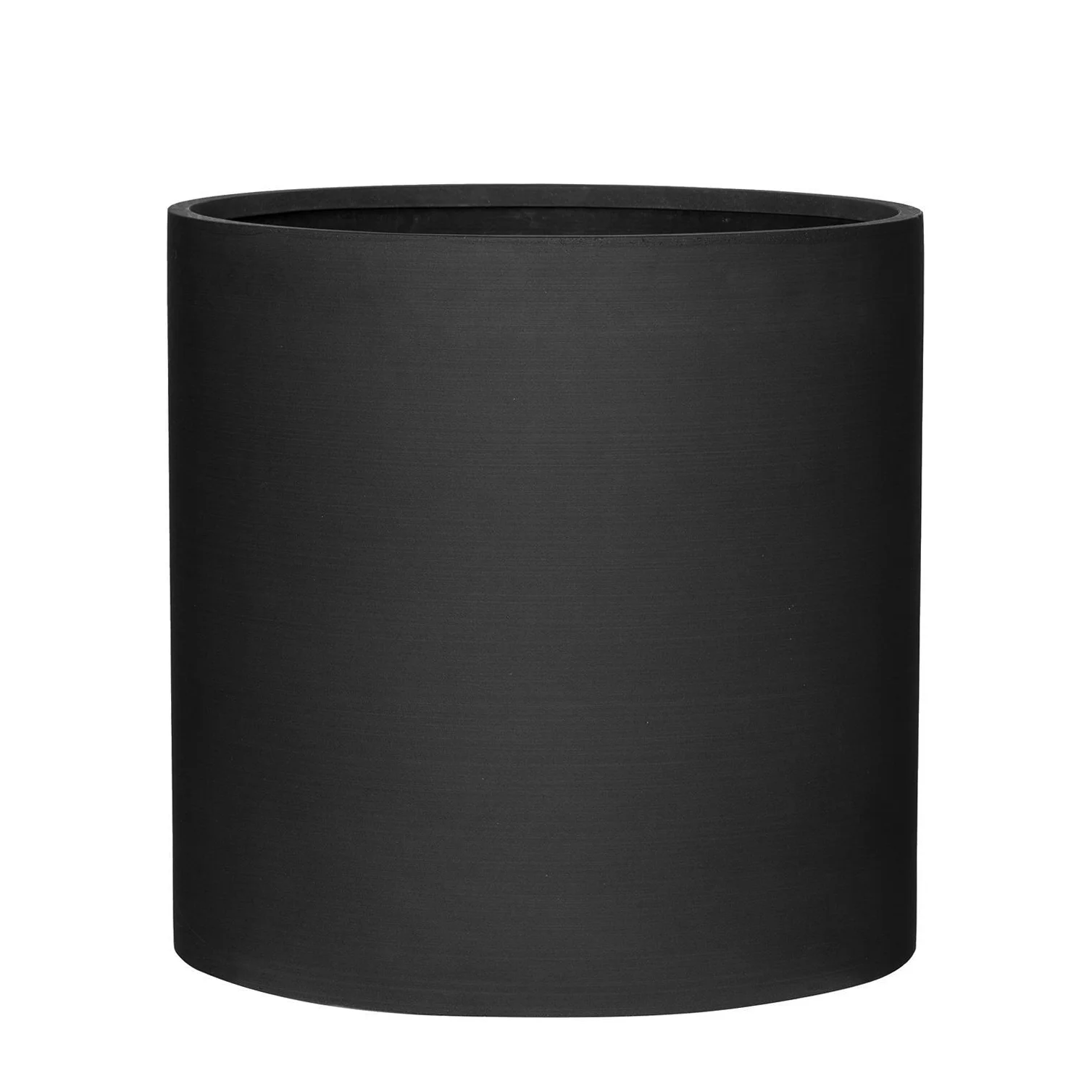 Large Black Fibresand Rounded Planter