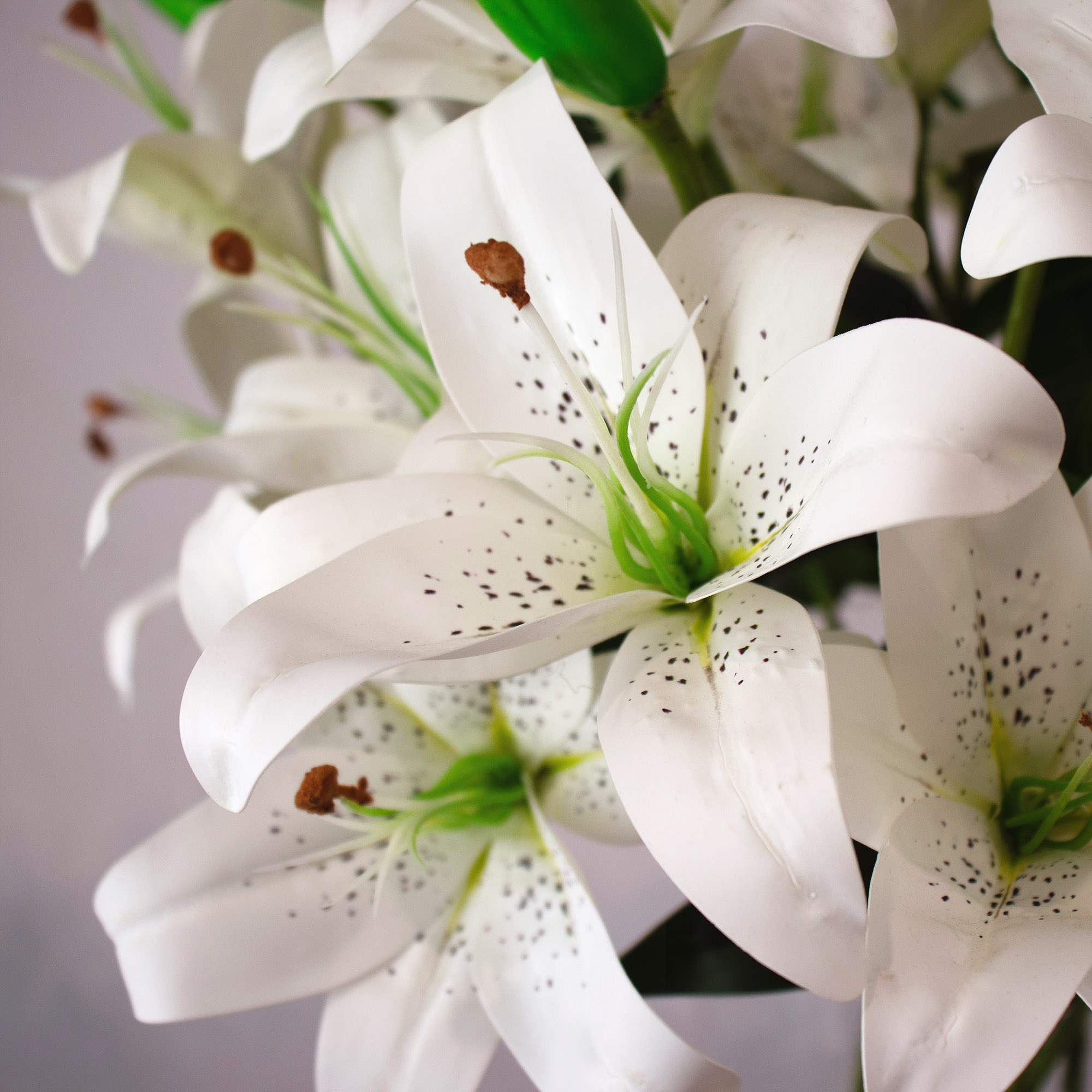 White Tiger Lily Arrangement - SilkbyDesign