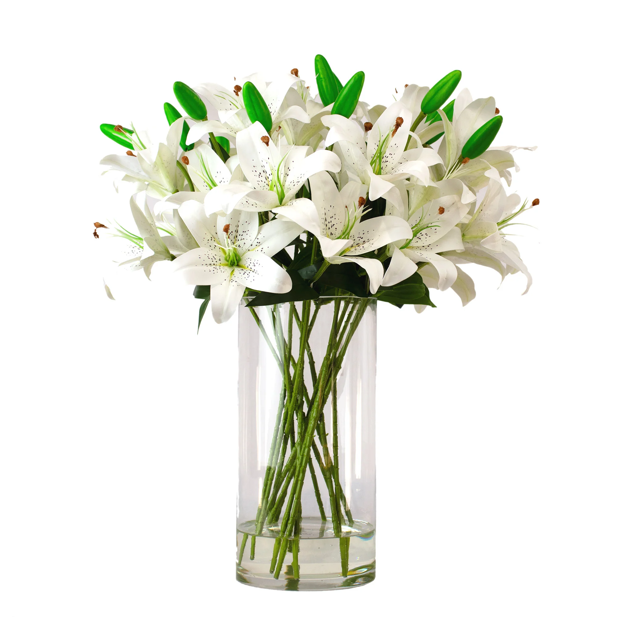 White Tiger Lily Arrangement - SilkbyDesign