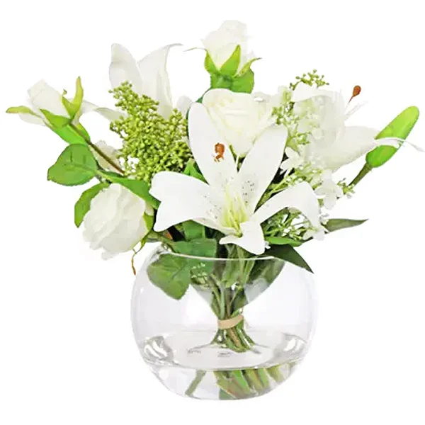 White Lily & Rose Arrangement