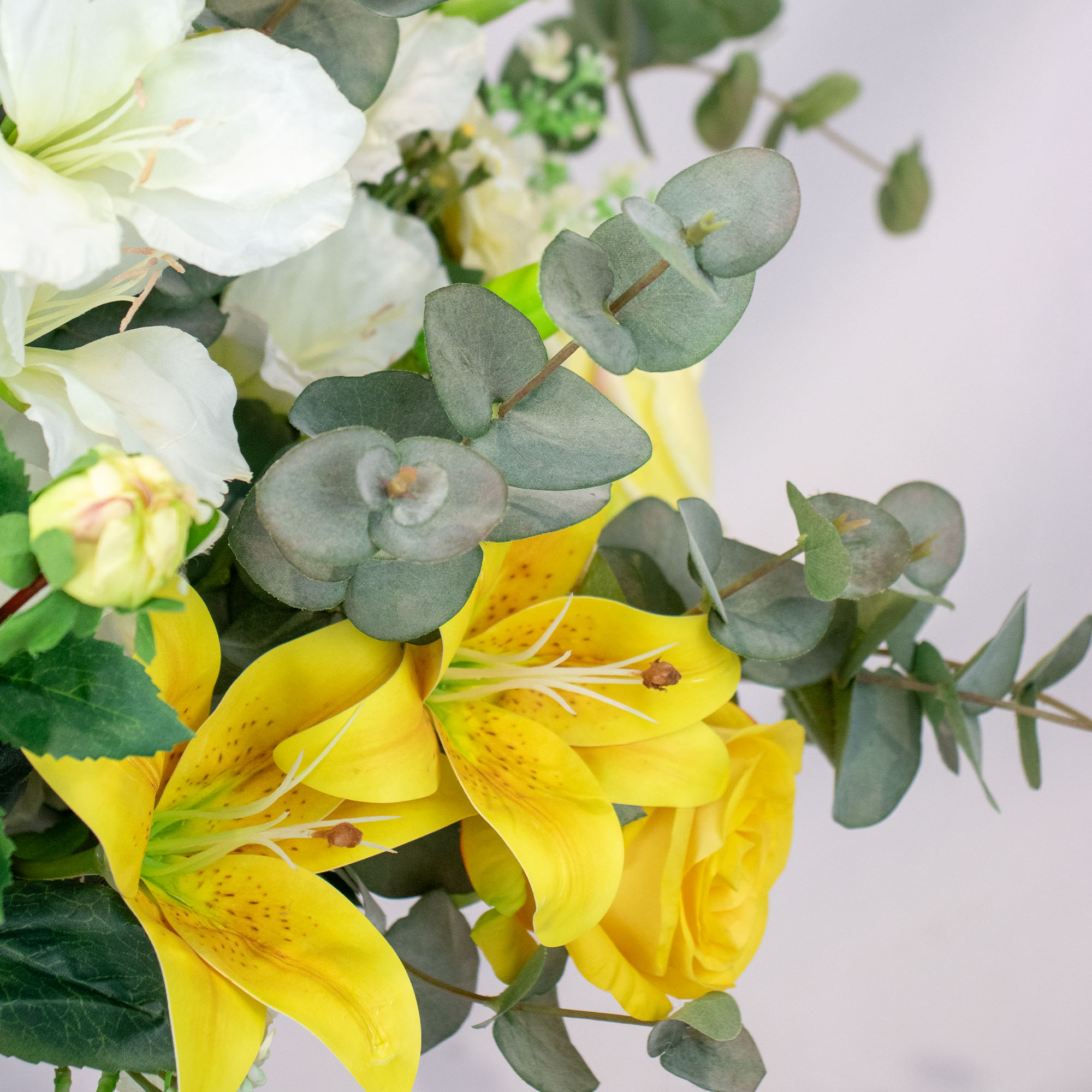 DELUXE MIXED YELLOW FLOWERS IN VASE