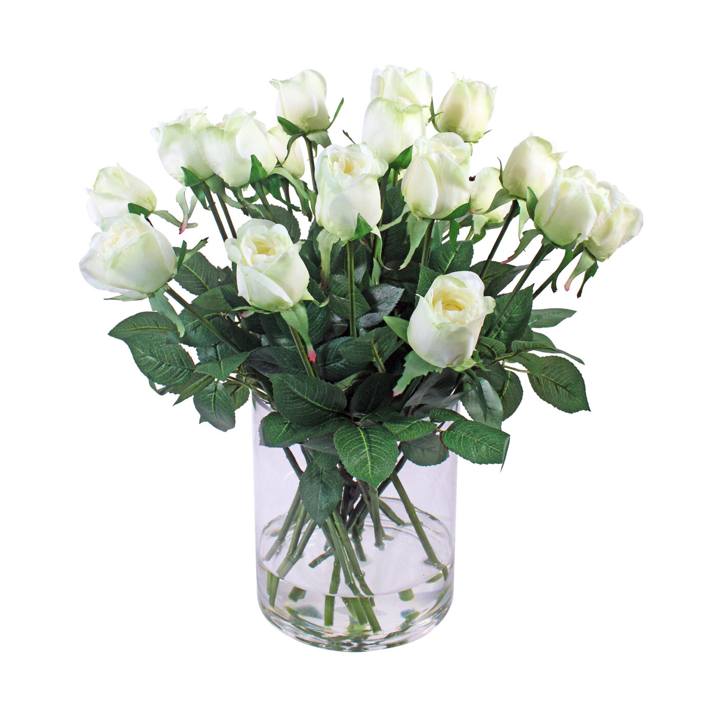 Mint Lisa Rose Bouquet in Cylinder Vase