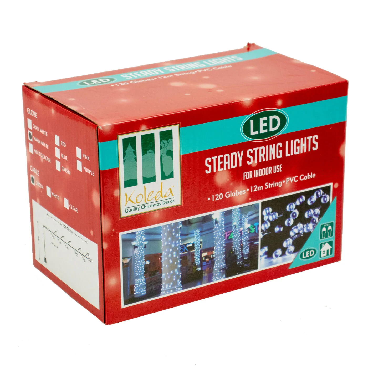 XMAS String LIGHTS WARM WHITE 12M