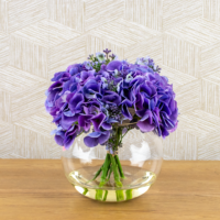 Hydrangea Flower Arrangement - Purple - Image 3