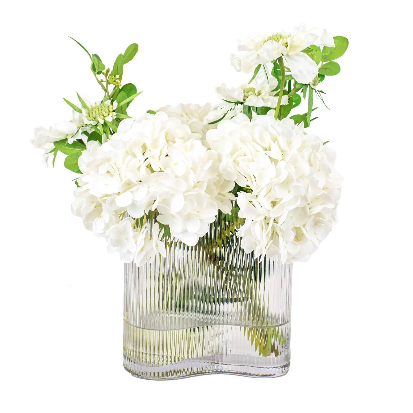 C417 Hydrangea and Scabiosa Arrangement