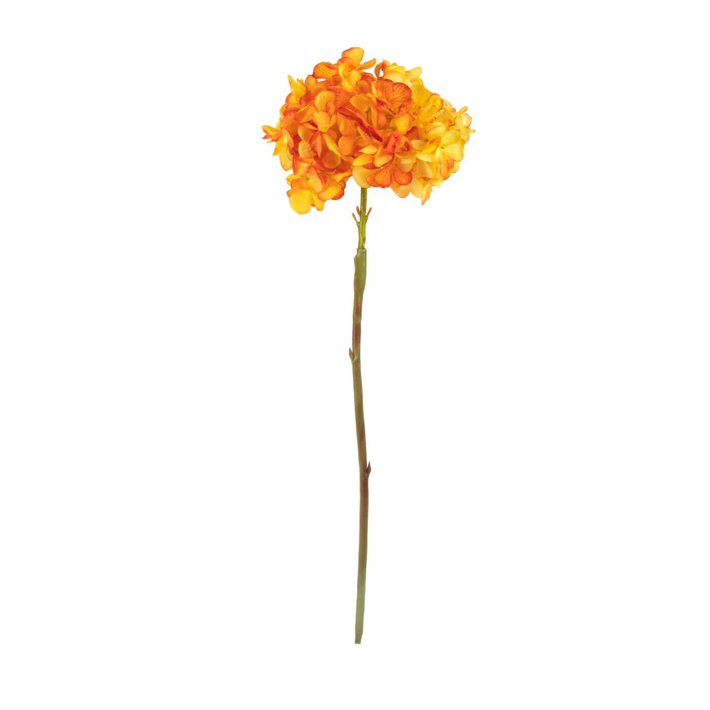 Artificial Hydrangea Stem Orange – 60cm Dry Look