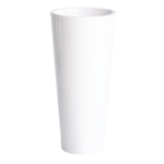 80cm Fibreglass Cone Shaped Pot - White