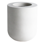 60cm Fibreglass Pill Shaped Pot - Cement Finish - Medium