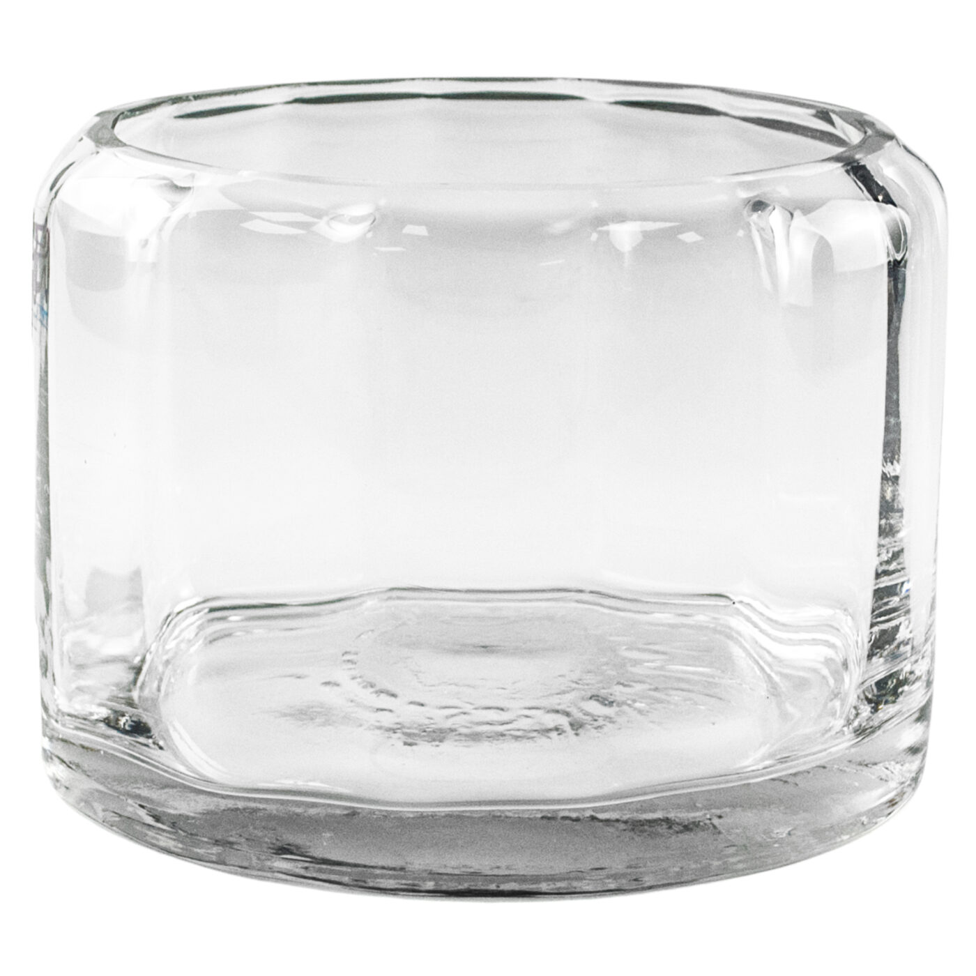 Rounded Cylindrical Clear Glass Vase V/YL14/14/10