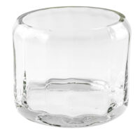 Rounded Cylindrical Clear Glass Vase V/YL12/12/9