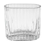 Ribbed Rectangular Clear Glass Vase V/RECTRB7/14/13