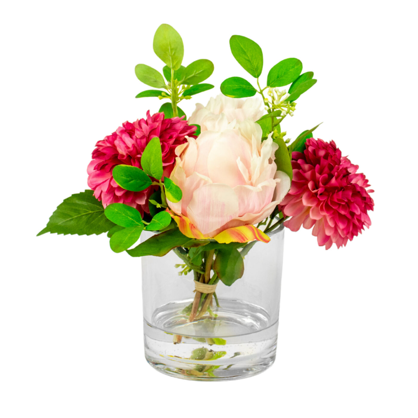 A273 POM POM MUM FUCHIA WITH PEONY