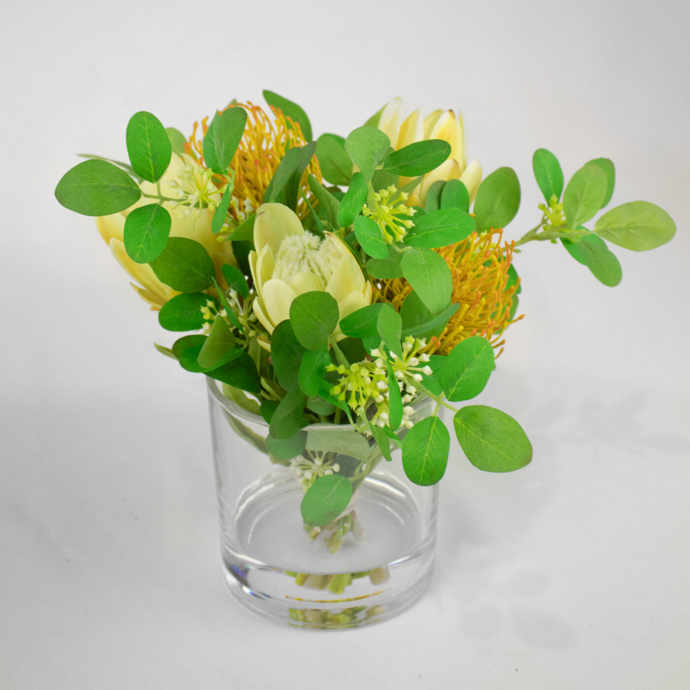 PROTEA OLIVE GREEN WITH LEUCOSPERM SPRAY IN 12CM VASE - Image 3