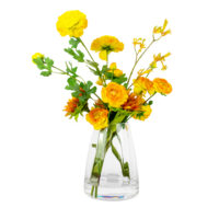 Gold Sunflower and Ranunculus flower arrangement