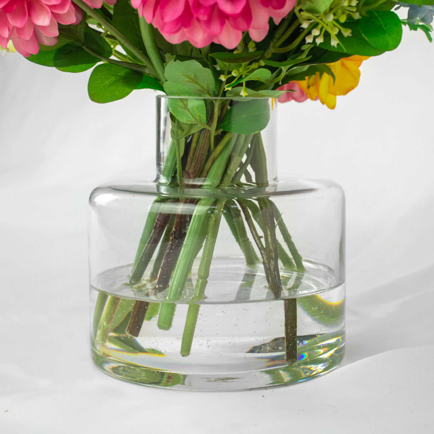 MIXED BUNCH BRIGHTS IN SMALL JAR VASE