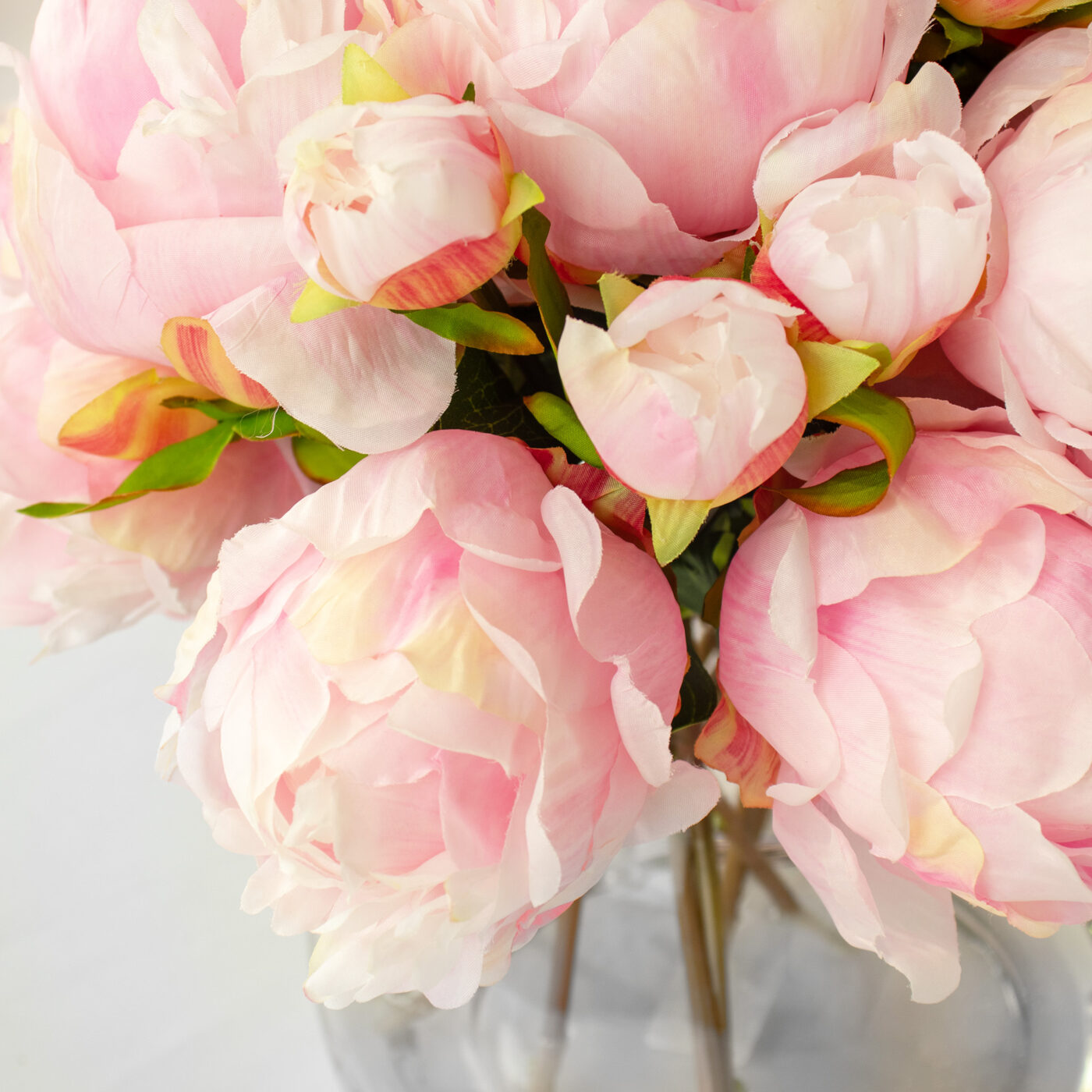 PEONY SPRAY PINK IN FAT TULIP VASE
