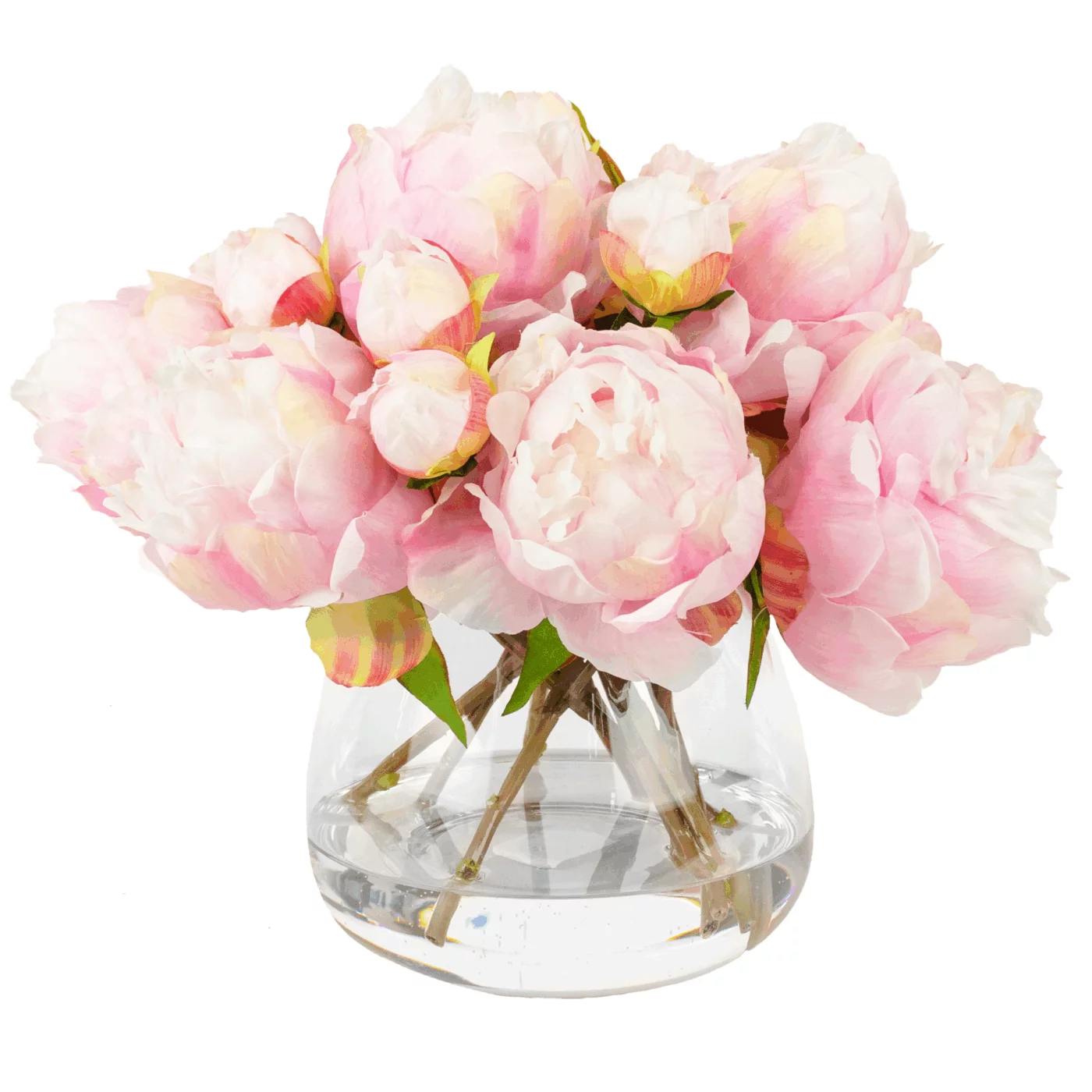 PEONY SPRAY PINK IN TULIP VASE