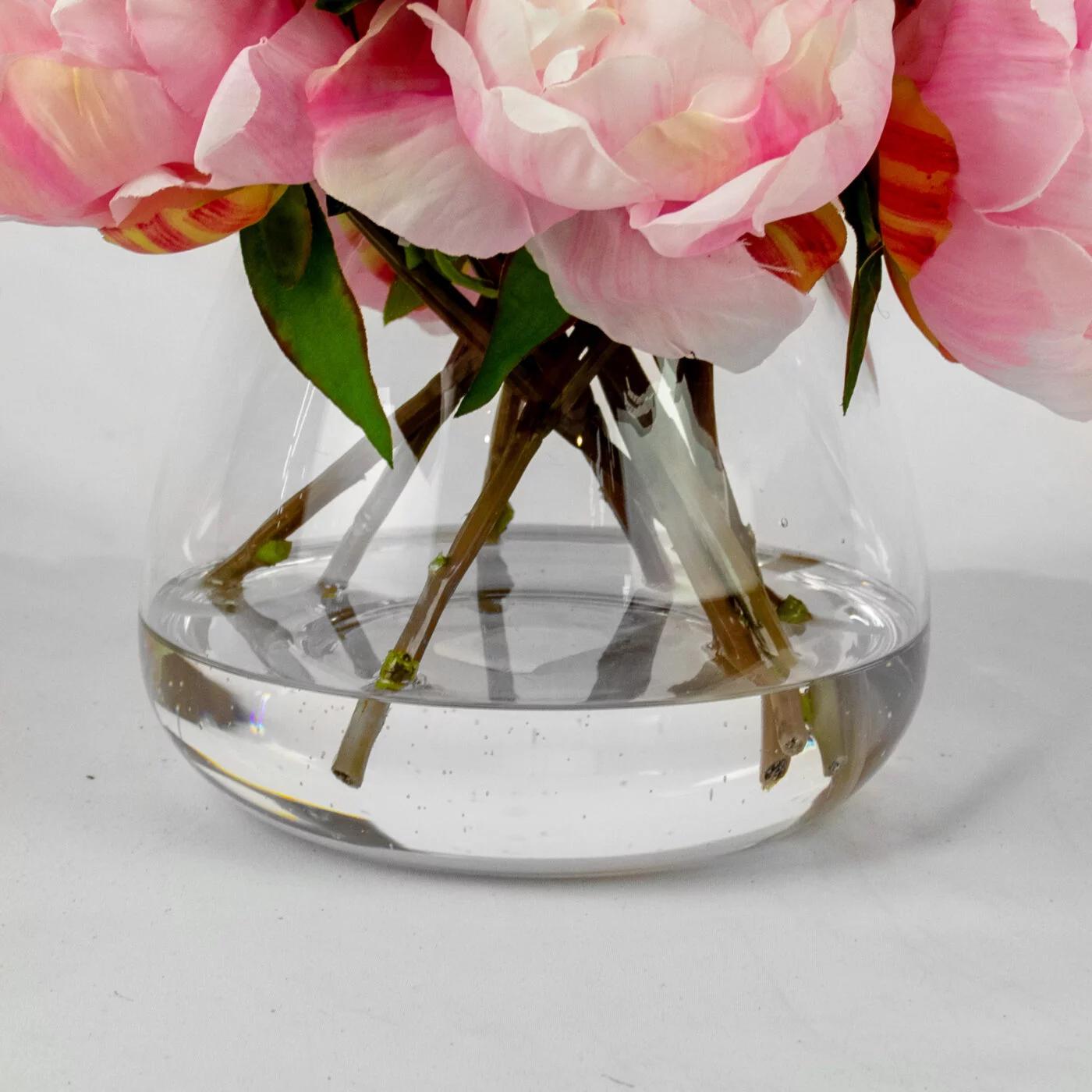 PEONY SPRAY PINK IN TULIP VASE