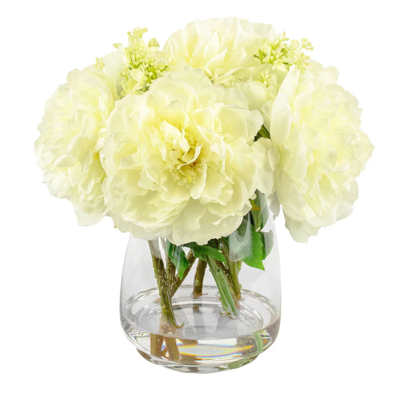 PEONY WHITES IN TULIP VASE