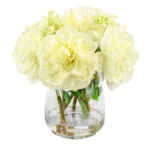 PEONY WHITES IN TULIP VASE