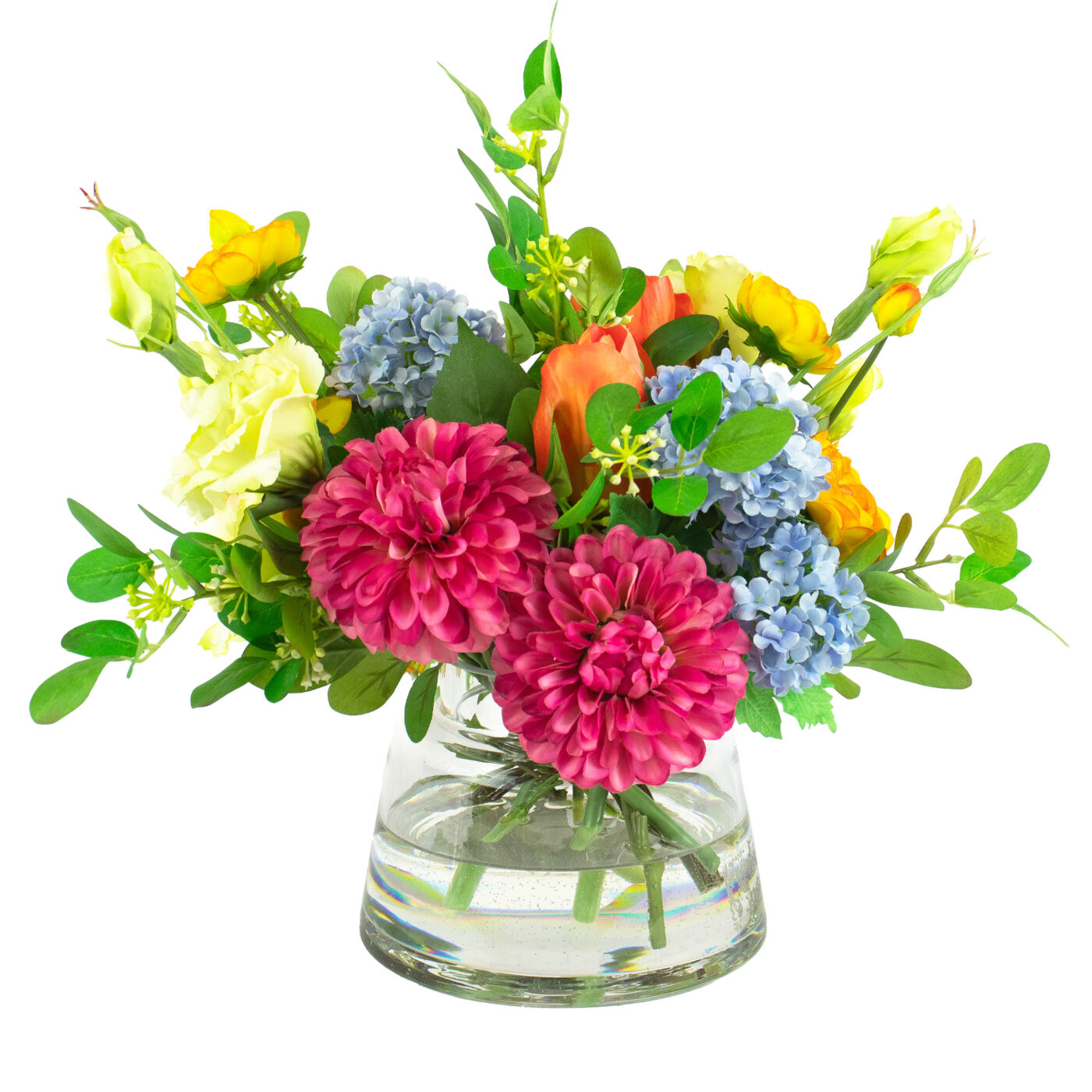 MIXED BUNCH BRIGHTS IN SMALL JAR VASE