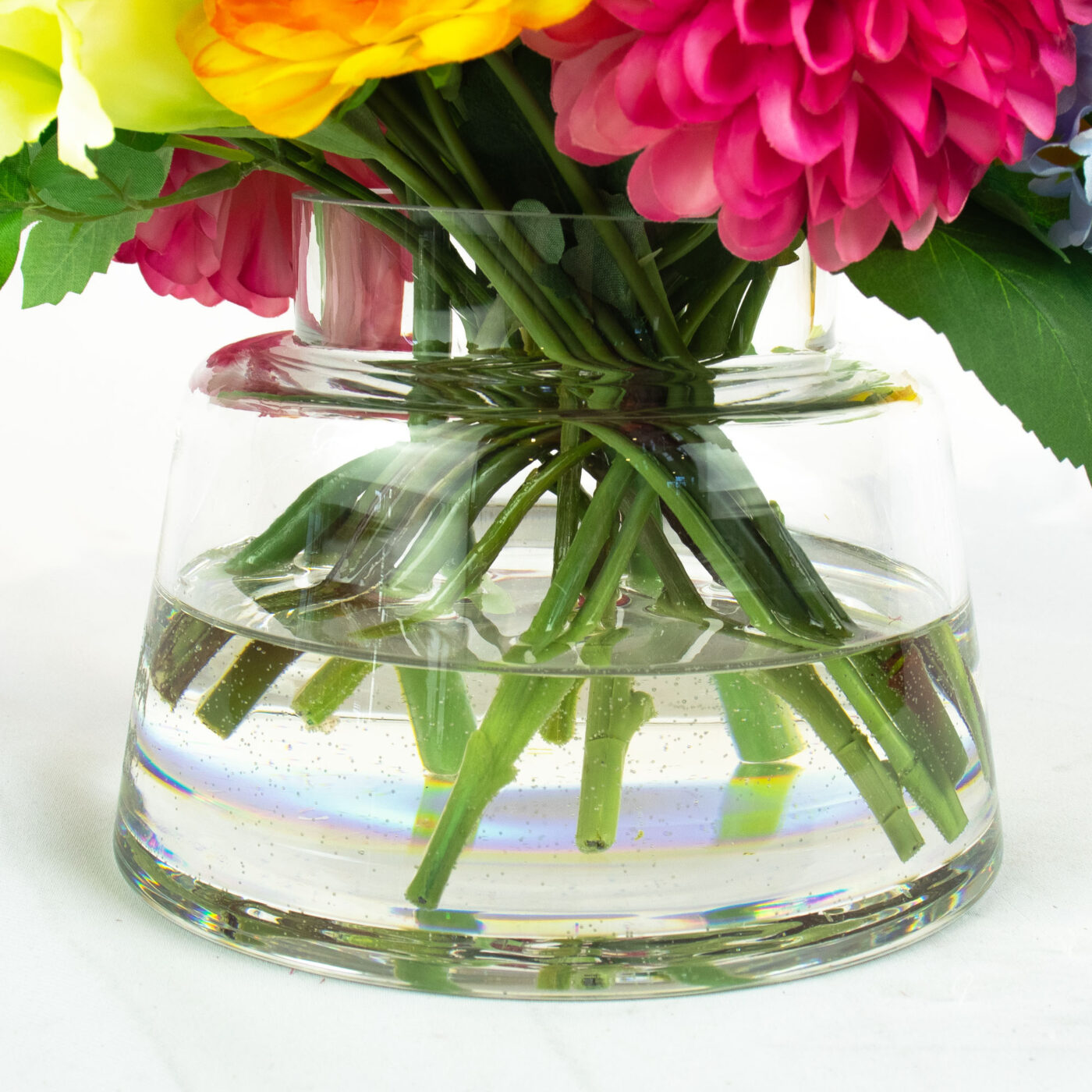 MIXED BUNCH BRIGHTS IN SMALL JAR VASE