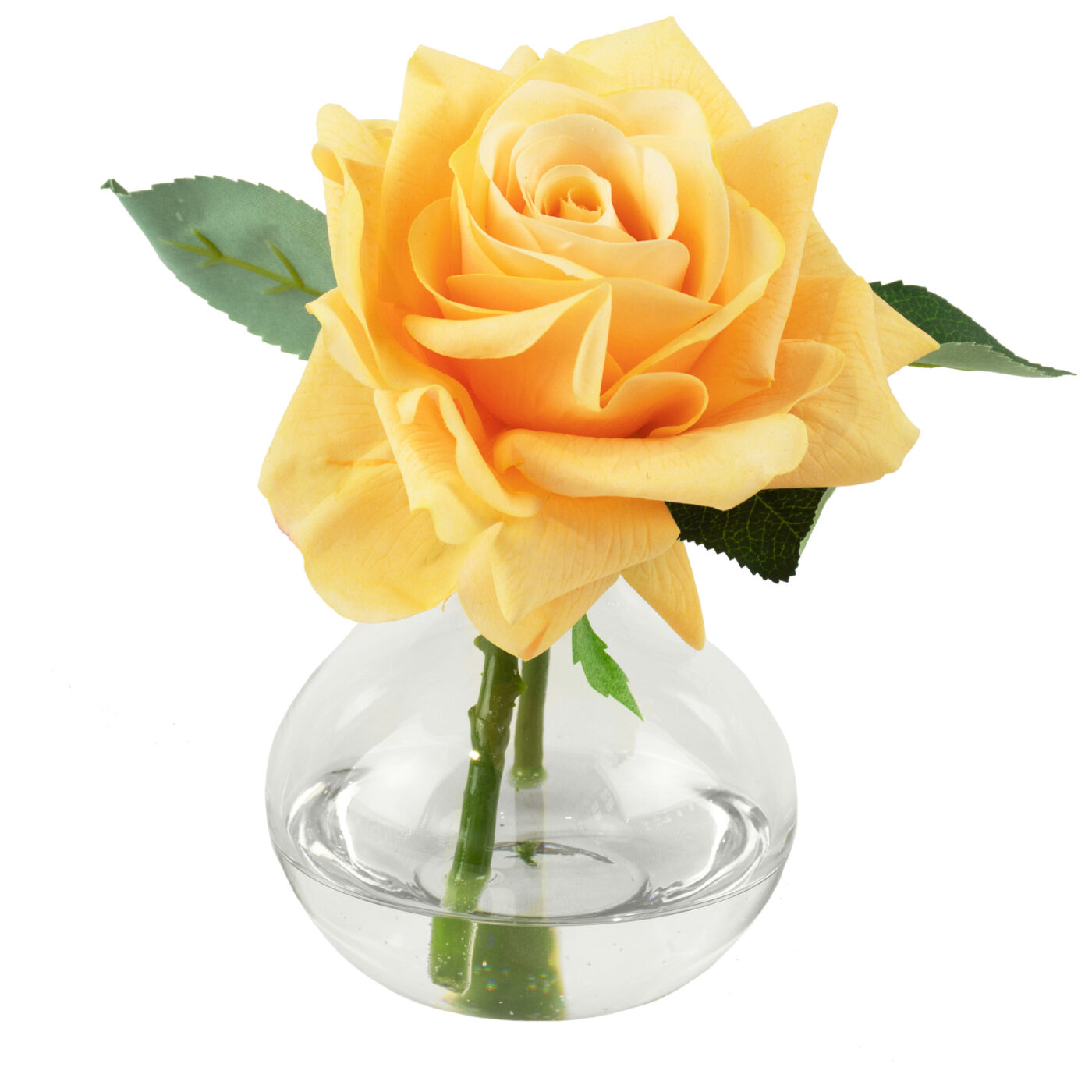 ROSE RT PEACH IN BUD VASE