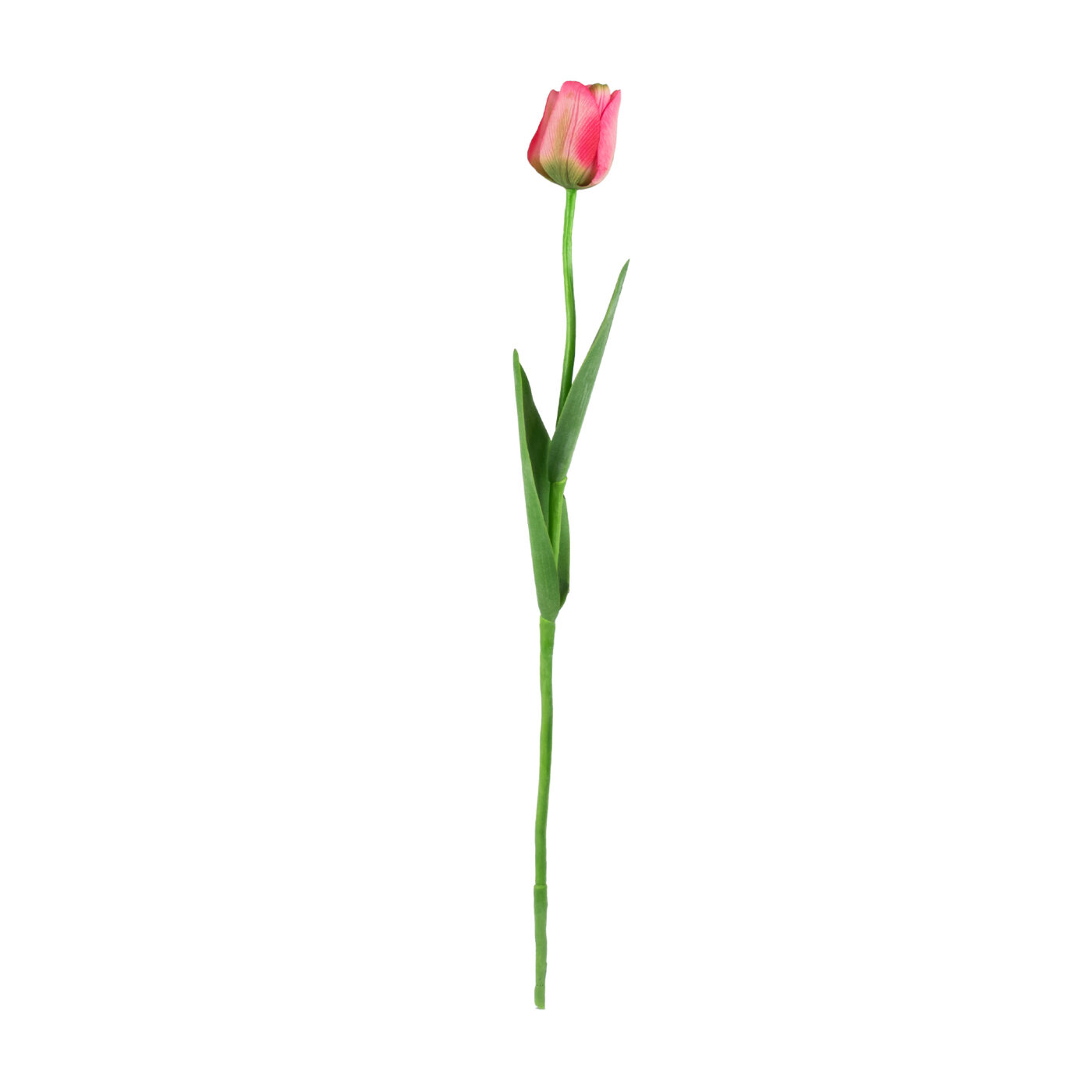 Tulip Stem with Leaves Real Touch - HOT PINK 67CM