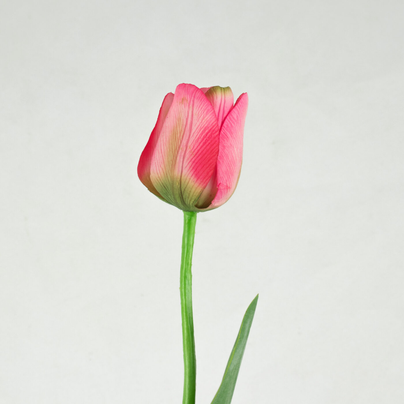 Tulip Stem with Leaves Real Touch - HOT PINK 67CM