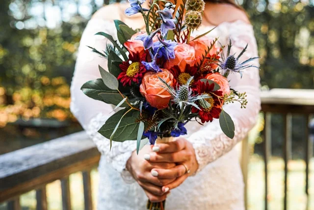 brightly coloured bouquets