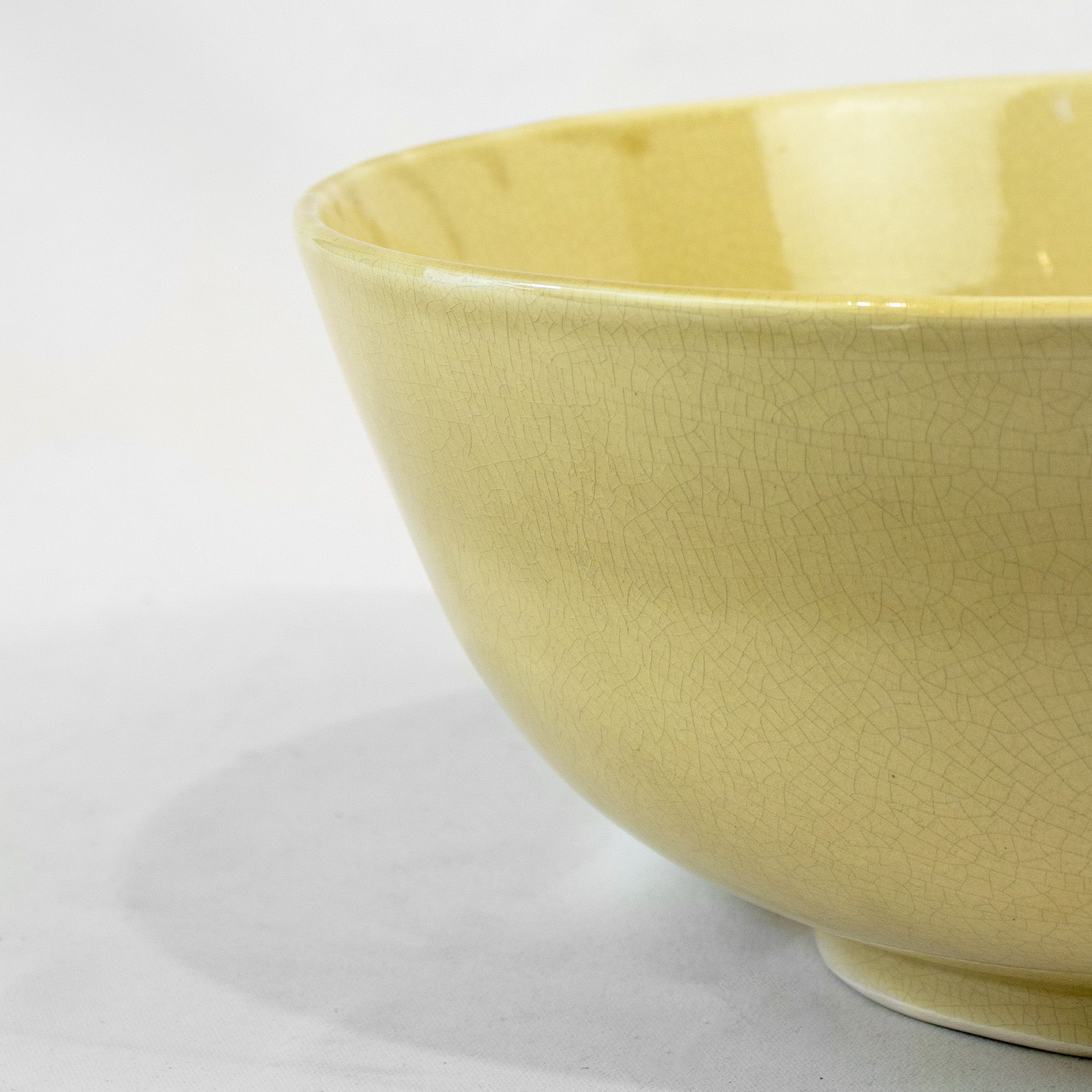 Vintage Cream Crazed Ceramic Bowl