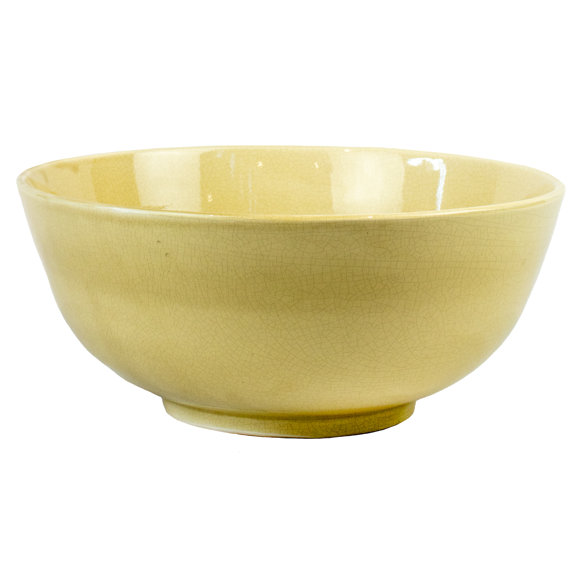 Vintage Cream Crazed Ceramic Bowl