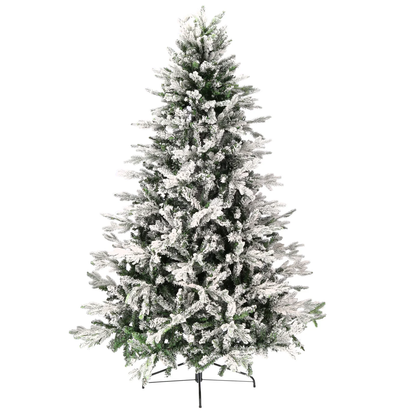 DELUXE SNOWY FLOCKED PINE CHRISTMAS TREE