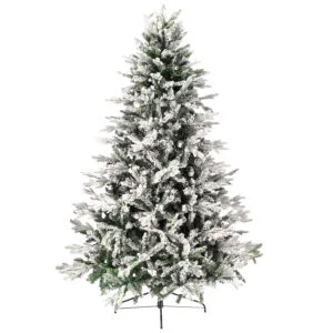 DELUXE SNOWY FLOCKED PINE CHRISTMAS TREE
