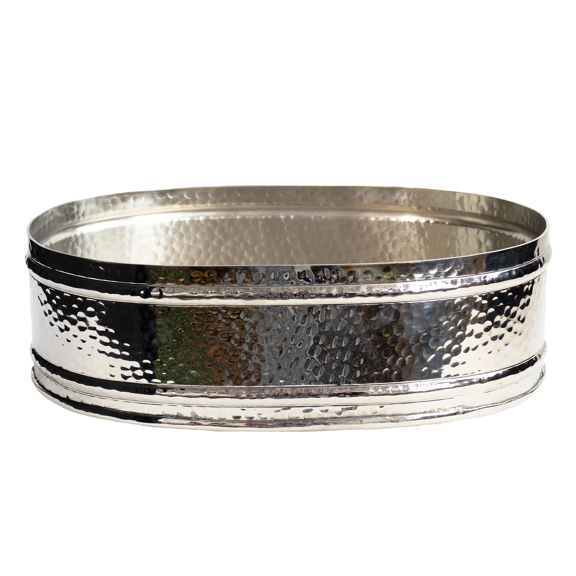 Hammered Oblong Orchid Tray Small - 12cm(h)x26cm(w)x38cm(l)