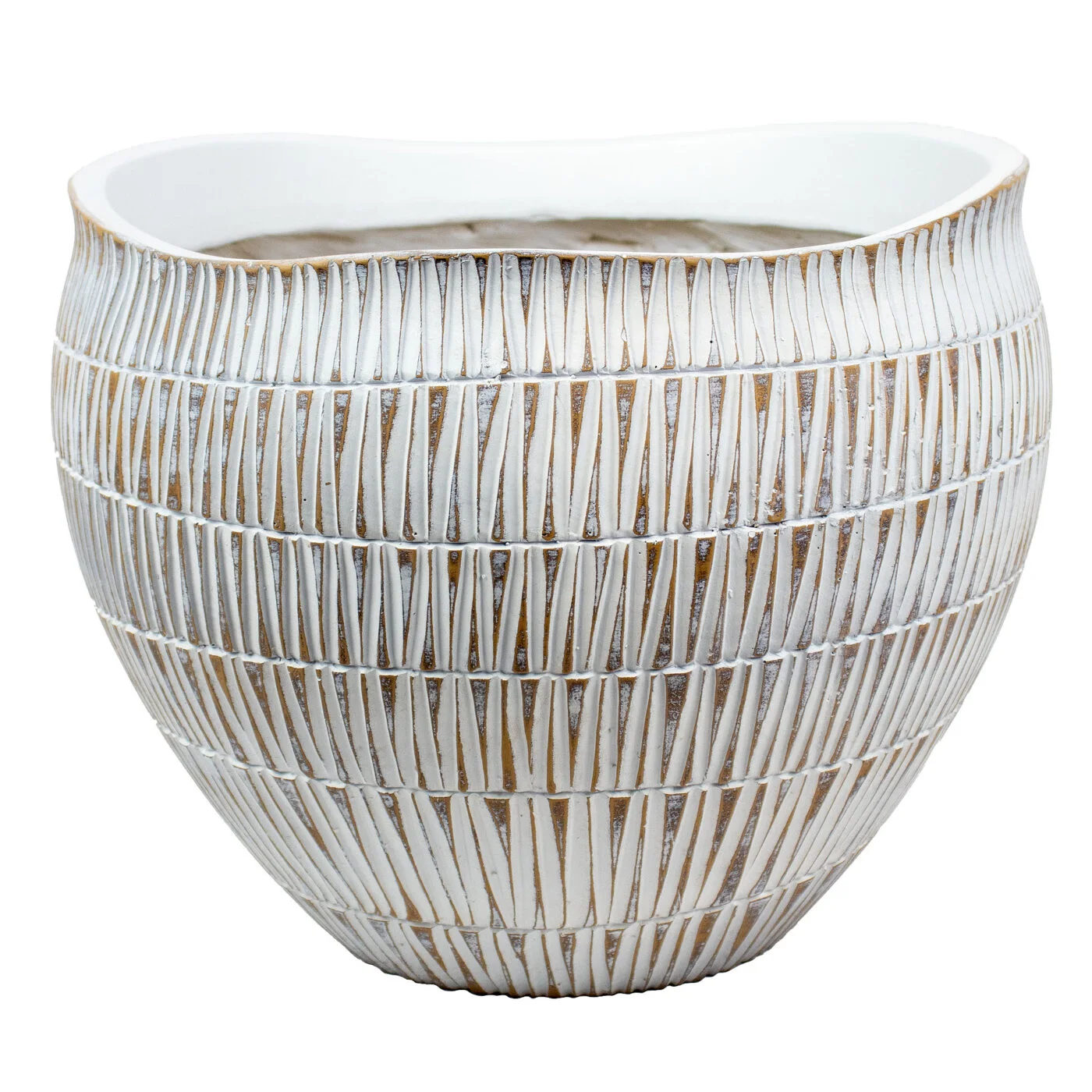 POLYRESIN INDOOR POT 26X26X20.5CM