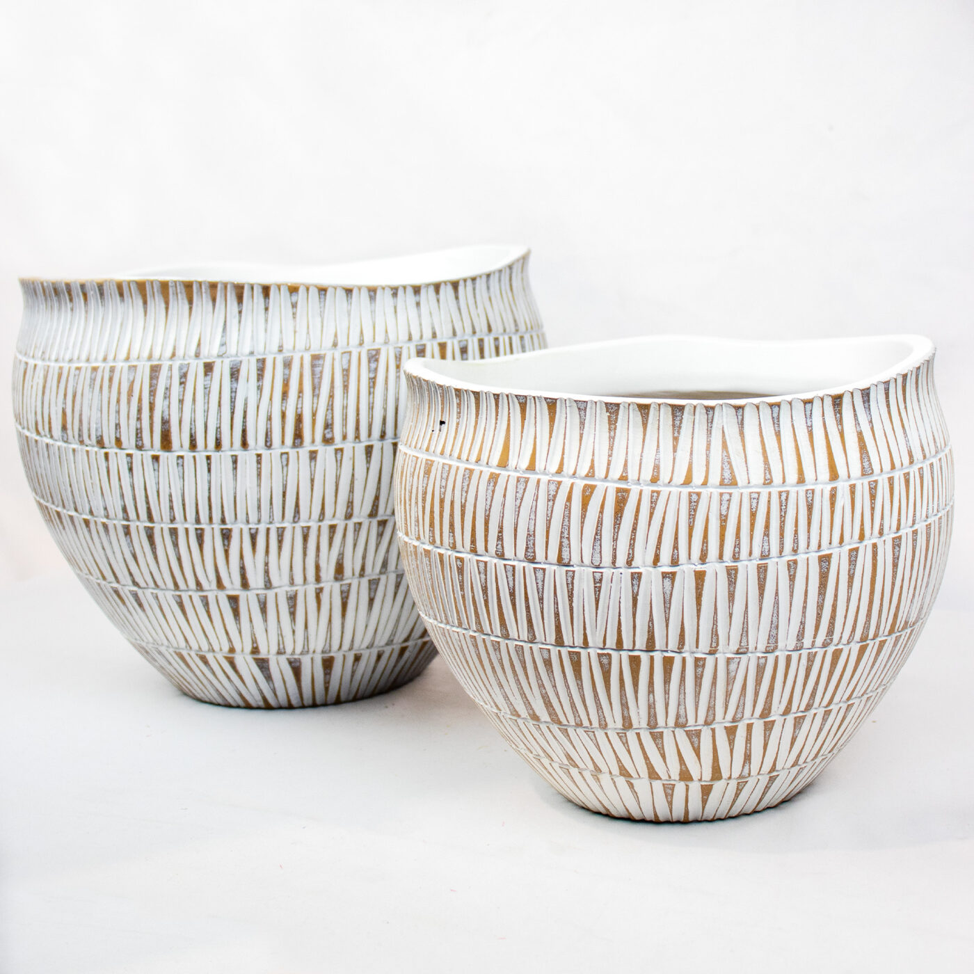POLYRESIN INDOOR POT 26X26X20.5CM