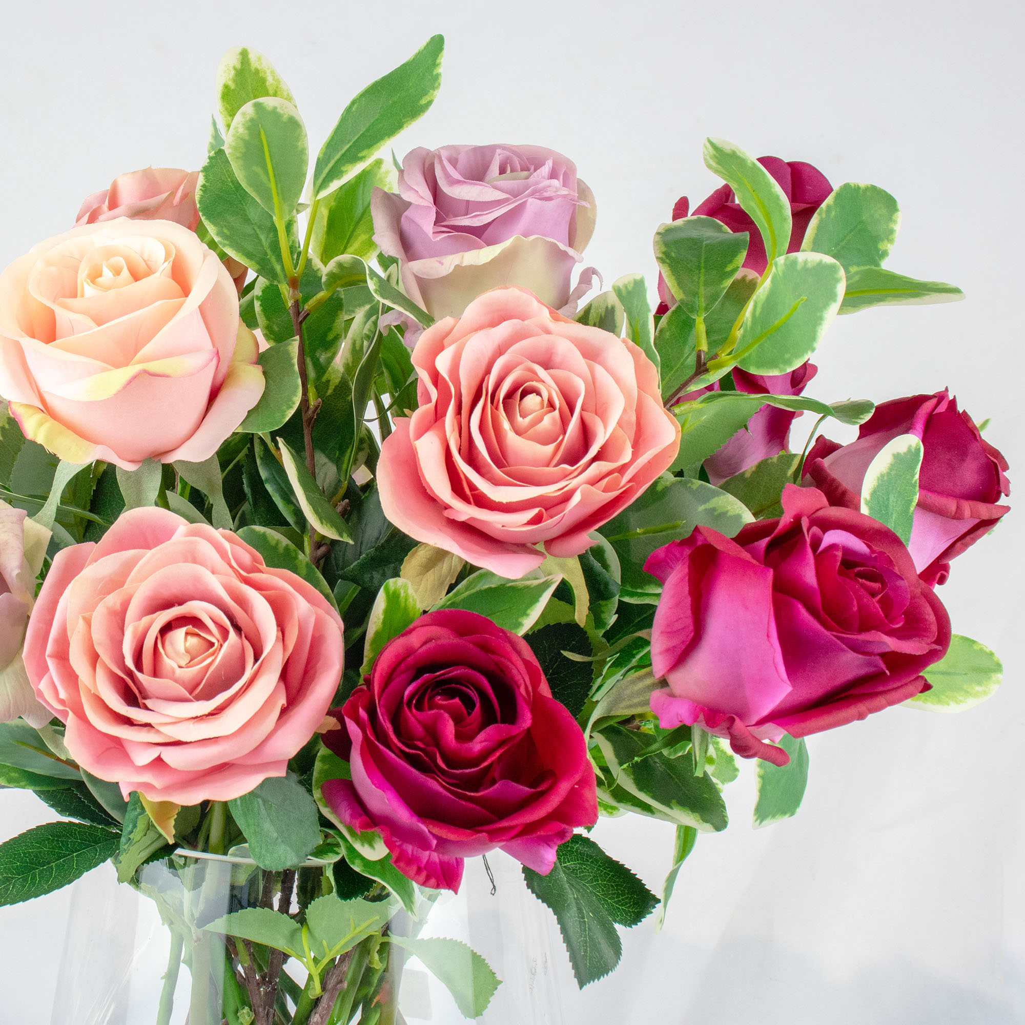 Large 60cm Mixed Real Touch Rose Arrangement