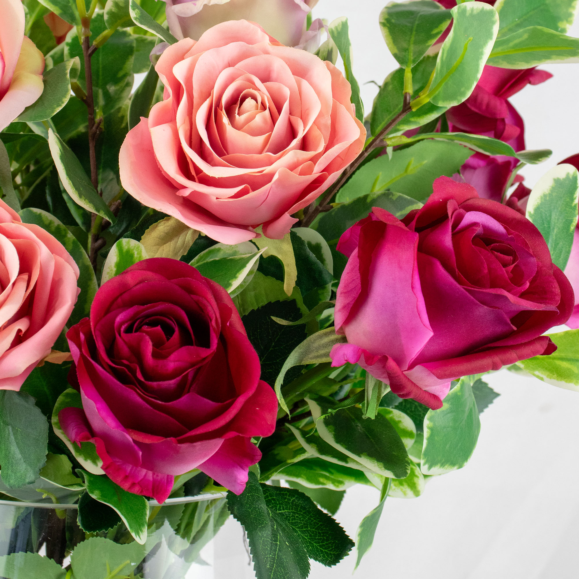 Large 60cm Mixed Real Touch Rose Arrangement