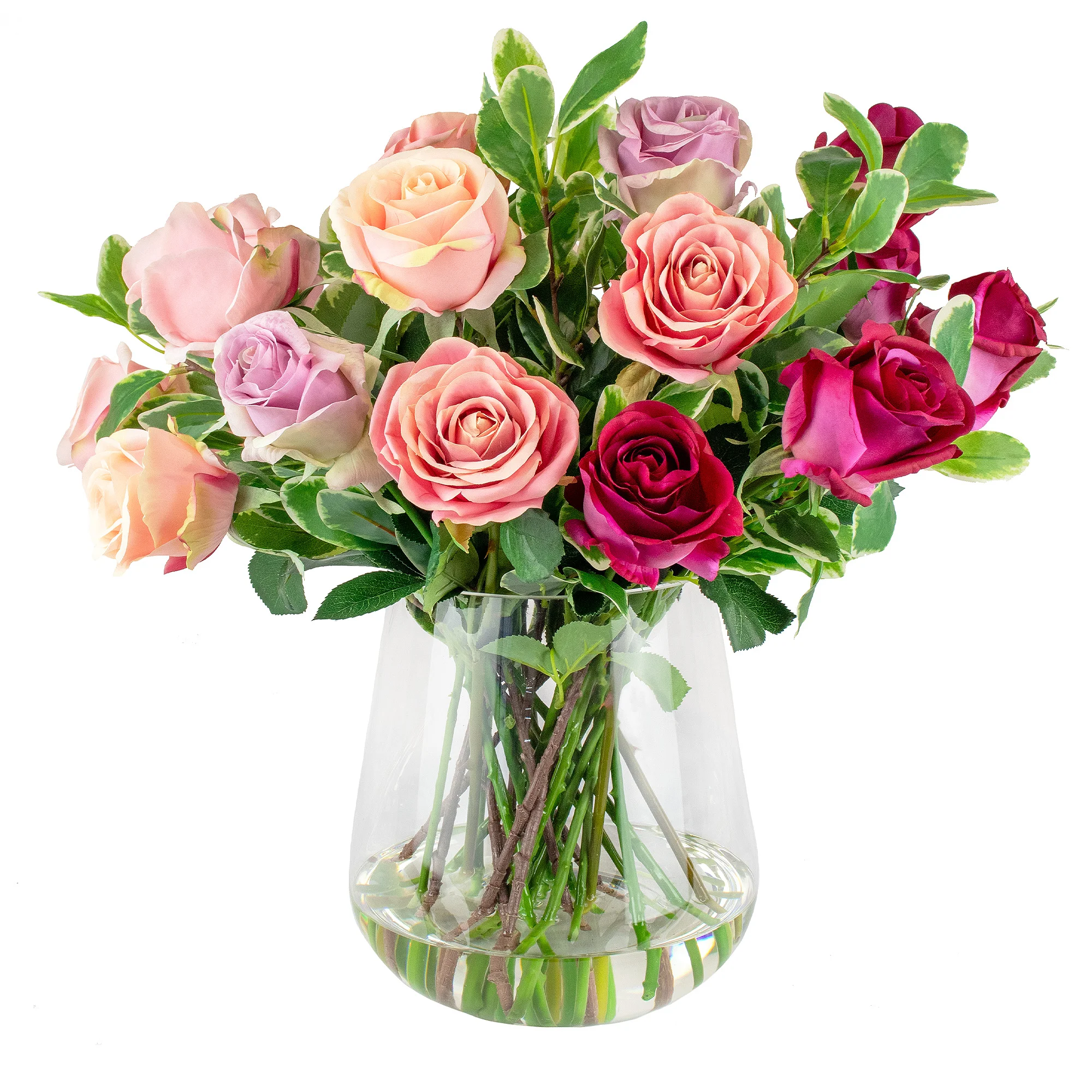 Large 60cm Mixed Real Touch Rose Arrangement