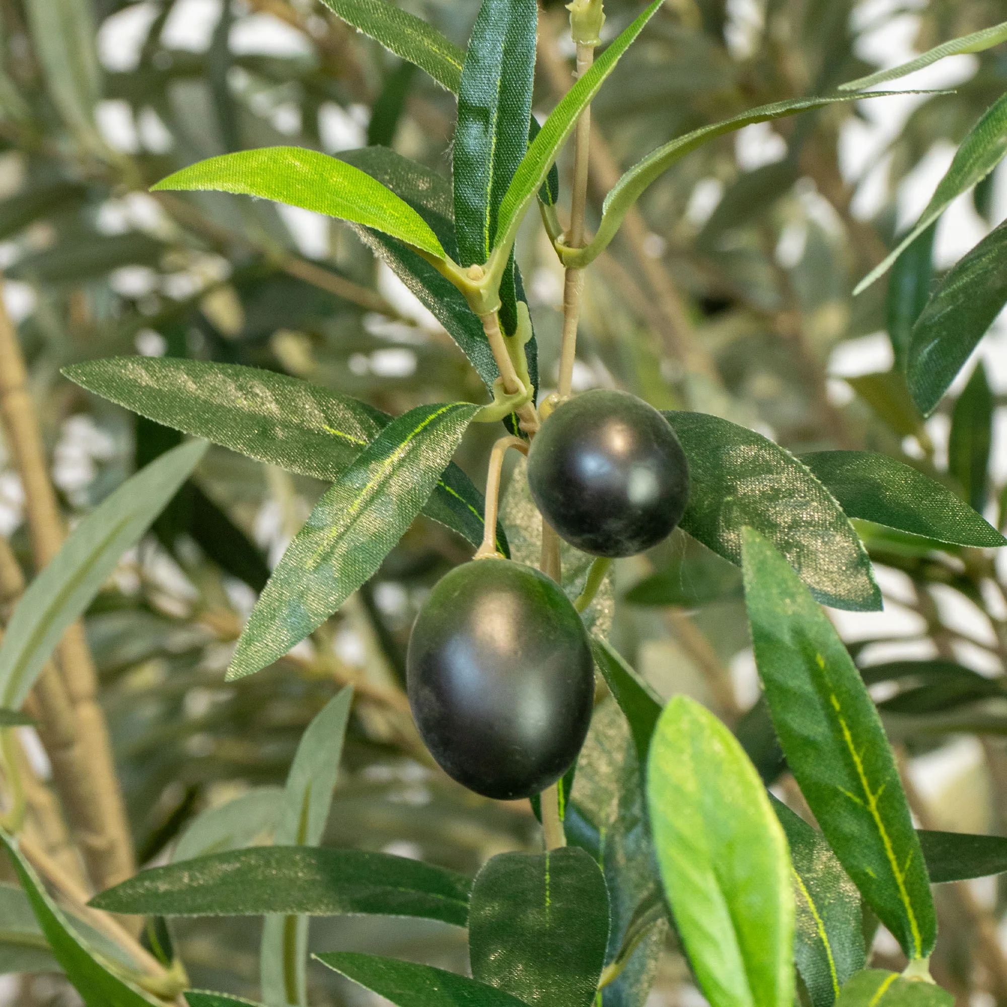 UV-Resistant Artificial Olive Tree with Real Wood Trunk 240cm Tall