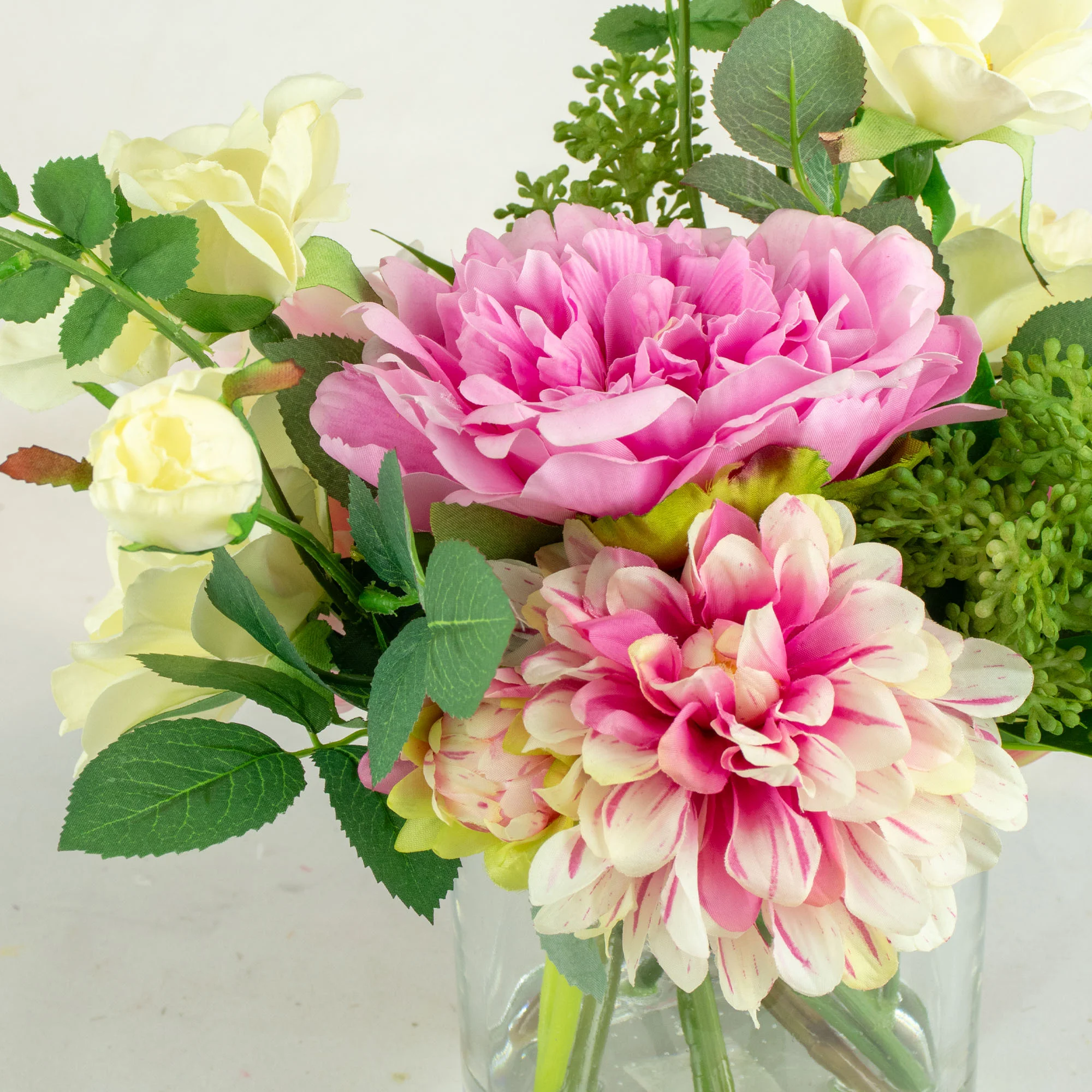 MEDIUM PINK PEONY & TEA ROSE MIX
