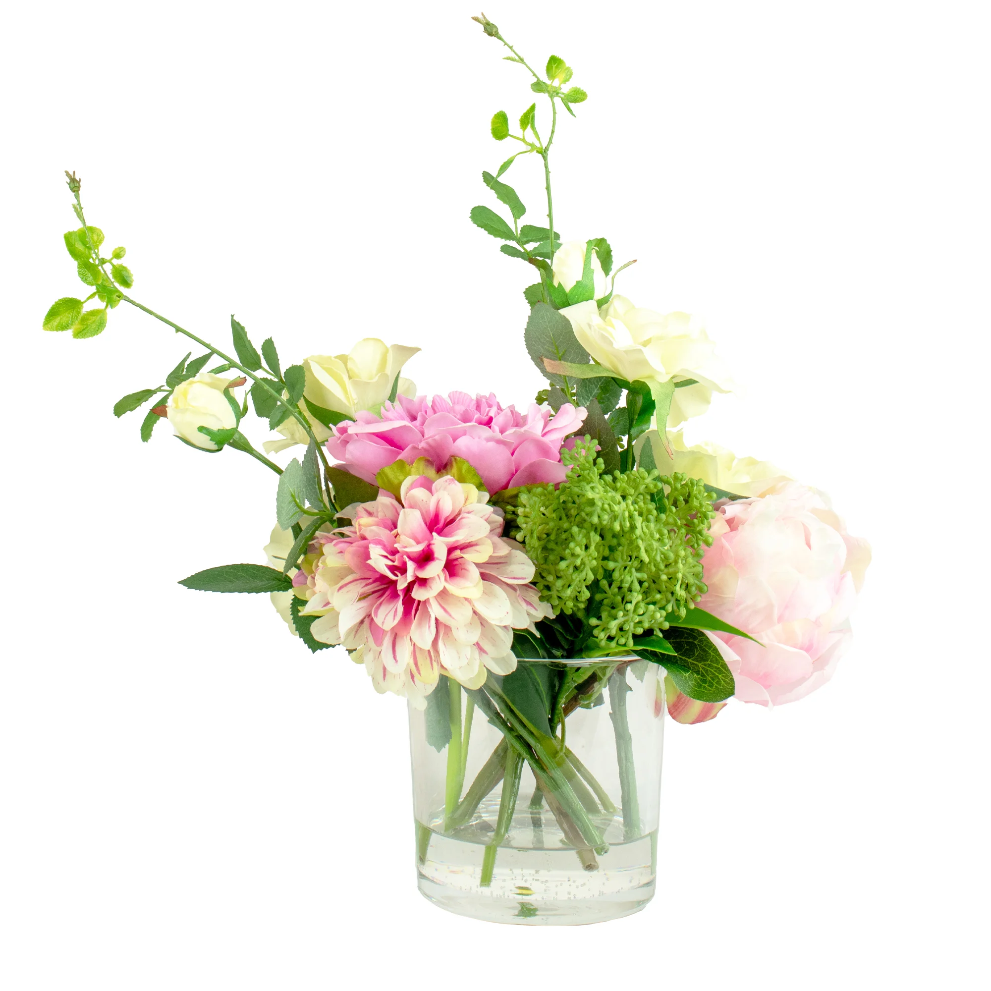 MEDIUM PINK PEONY & TEA ROSE MIX