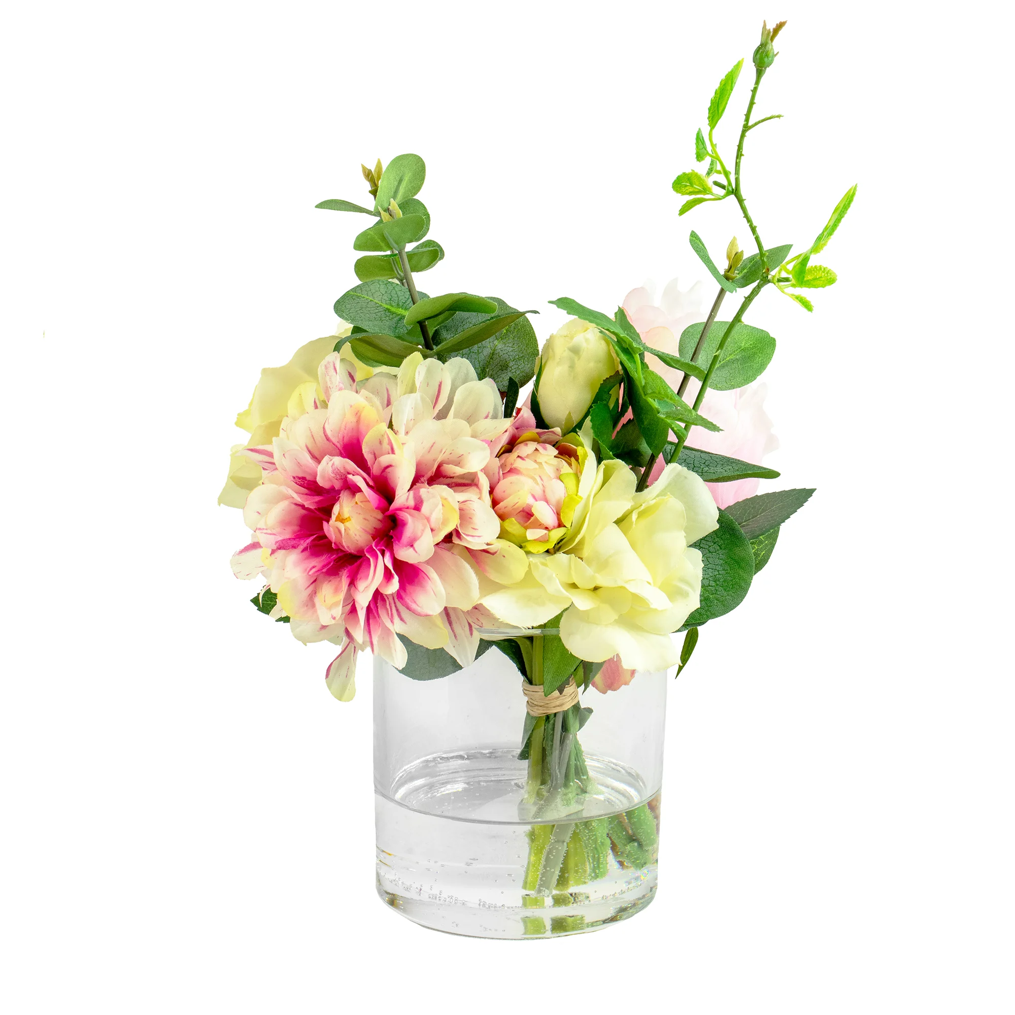 SMALL PINK PEONY & TEA ROSE MIX