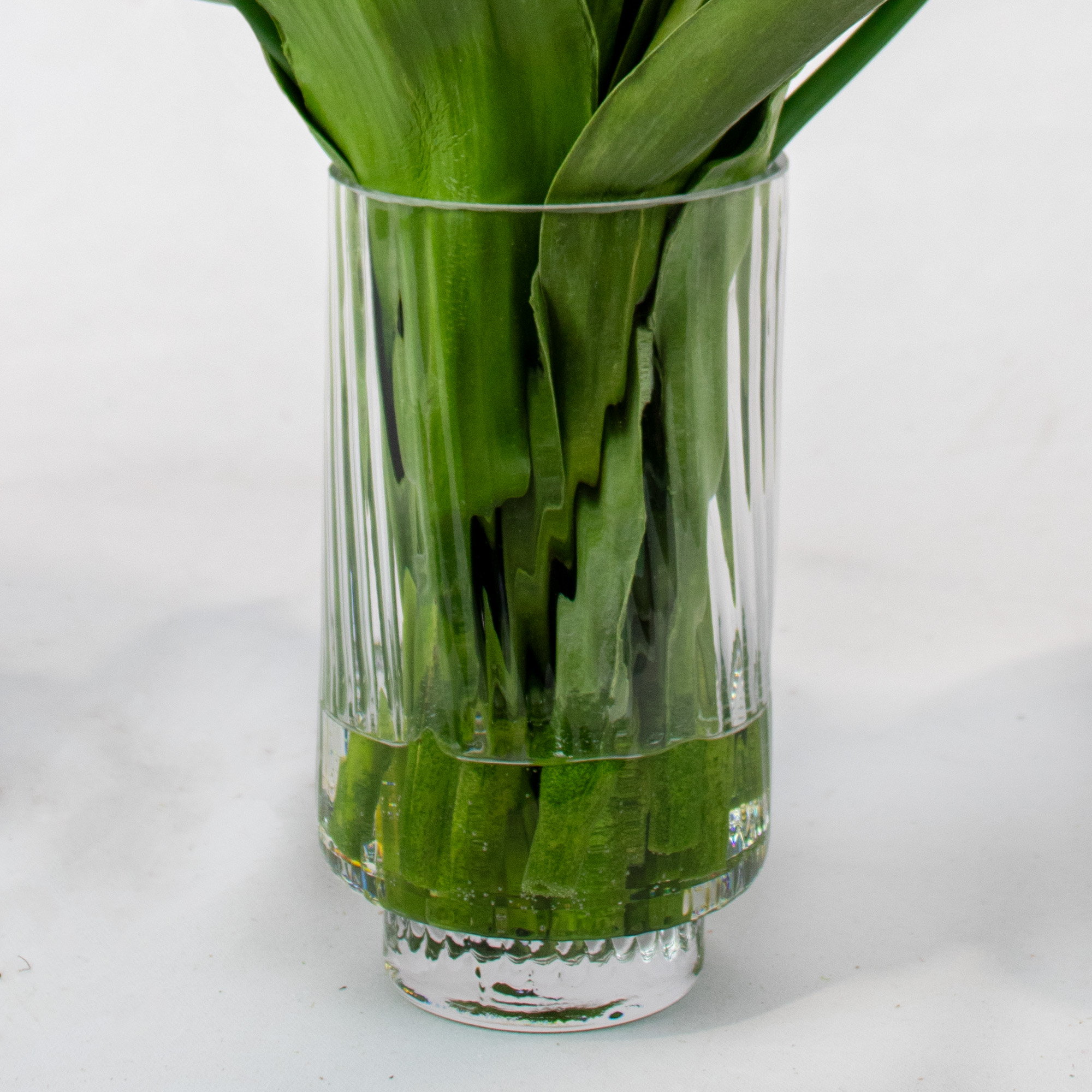 WHITE REAL TOUCH TULIPS IN FOOTED VASE