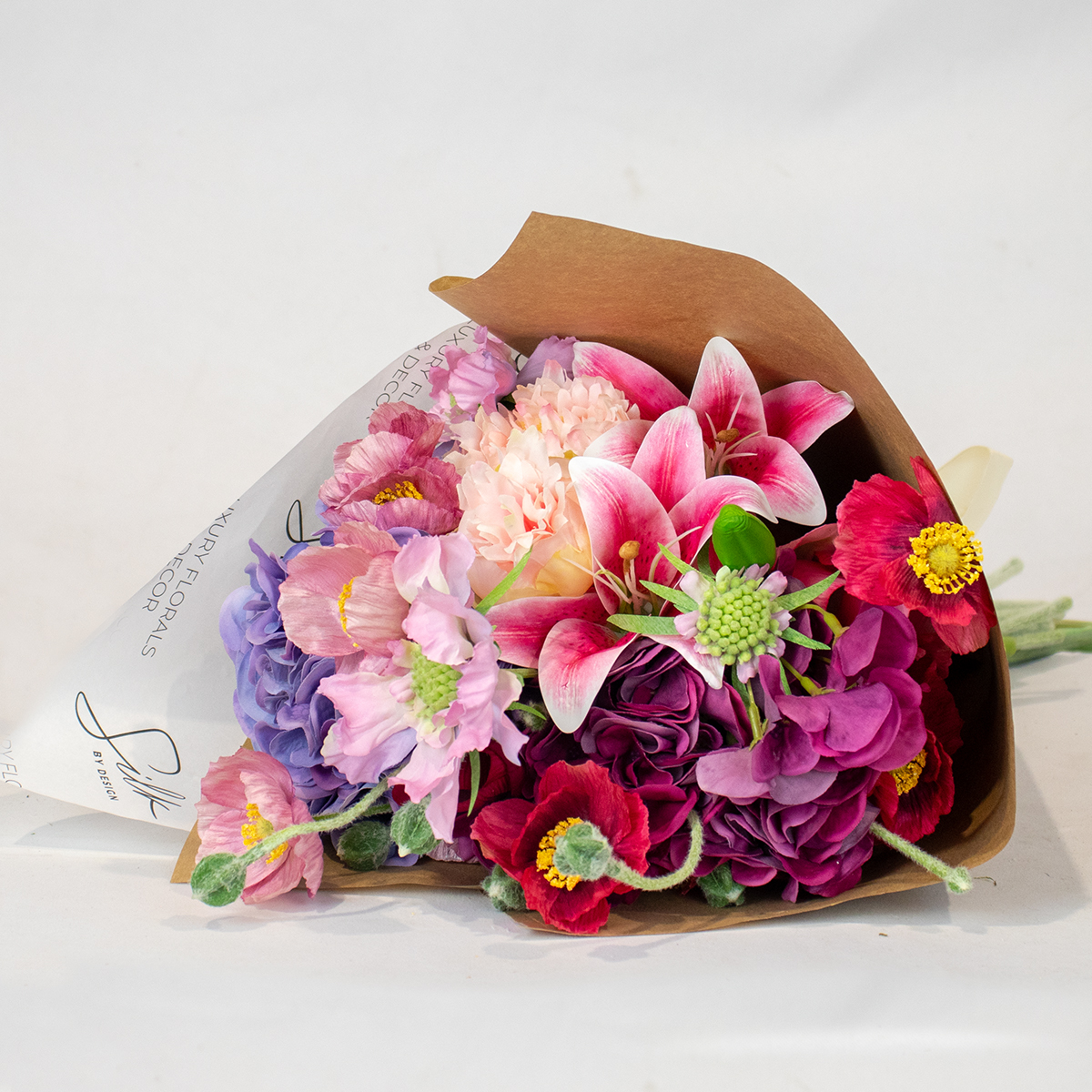 Pink, Mauve & Purple Hand-Tied Floral Bunch