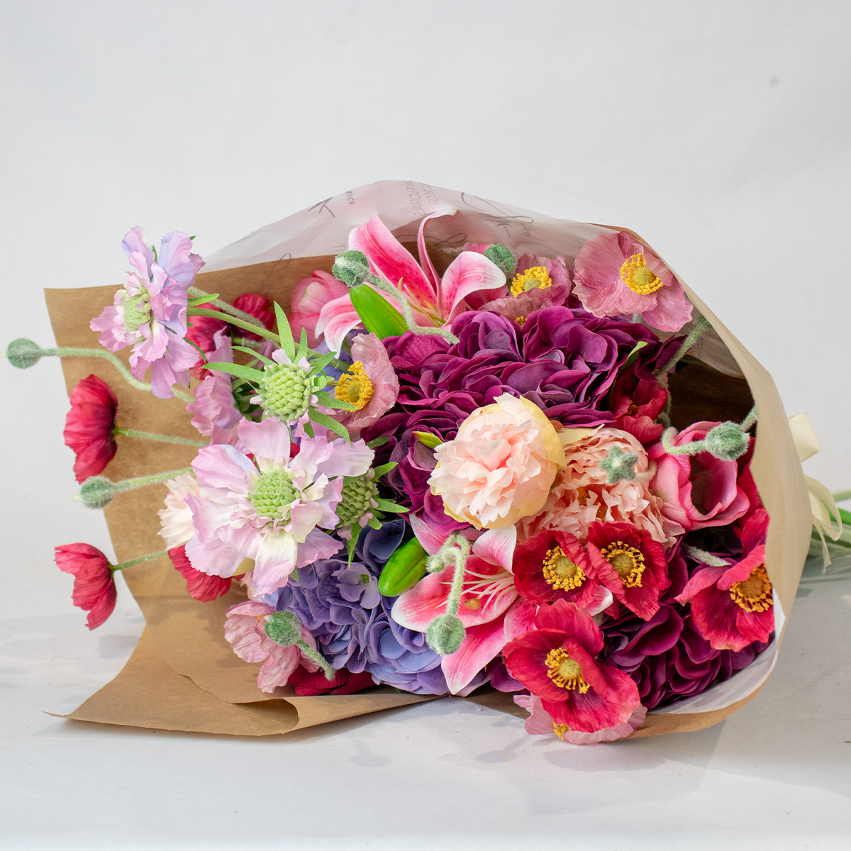 Large Pretty Pink Hand-Tied Floral Bunch