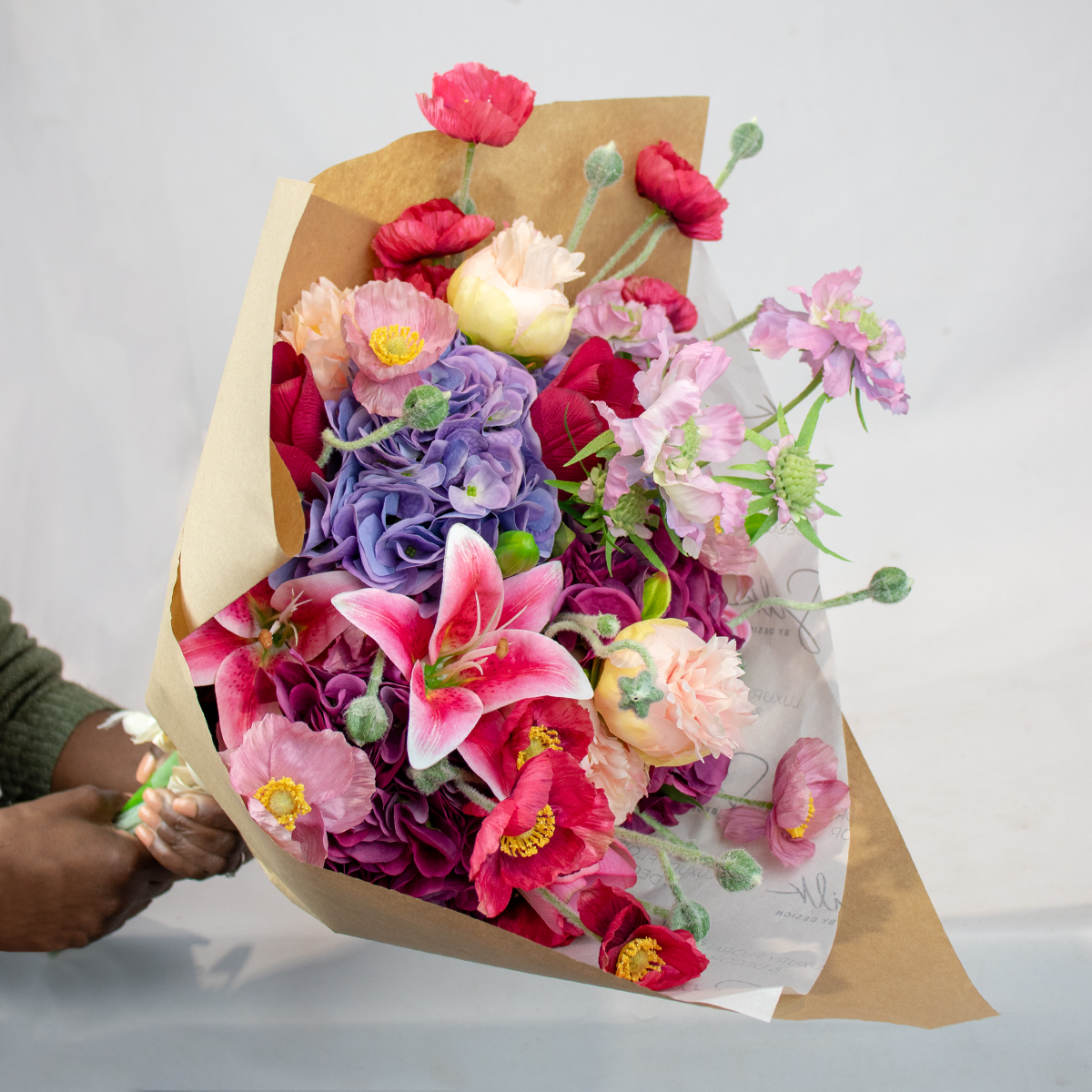 Large Pretty Pink Hand-Tied Floral Bunch